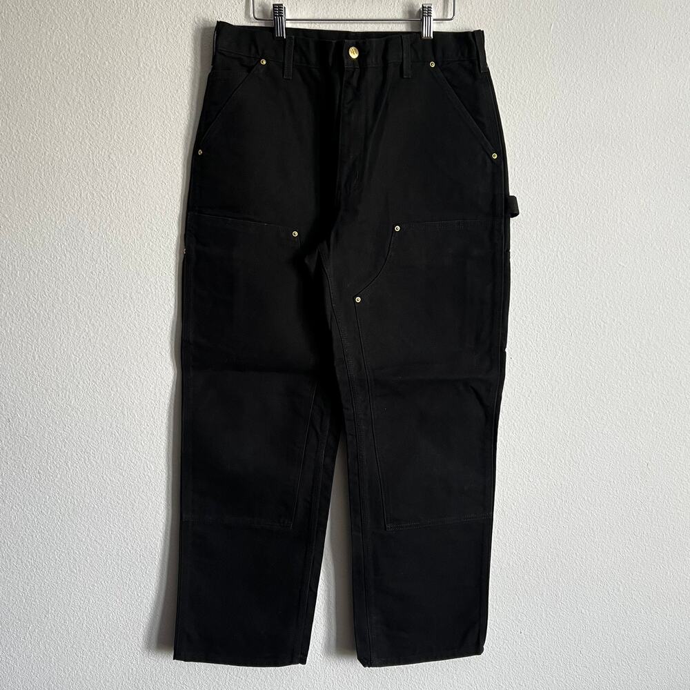 Carhartt B01 BLK black double knee work wear carpenter pants